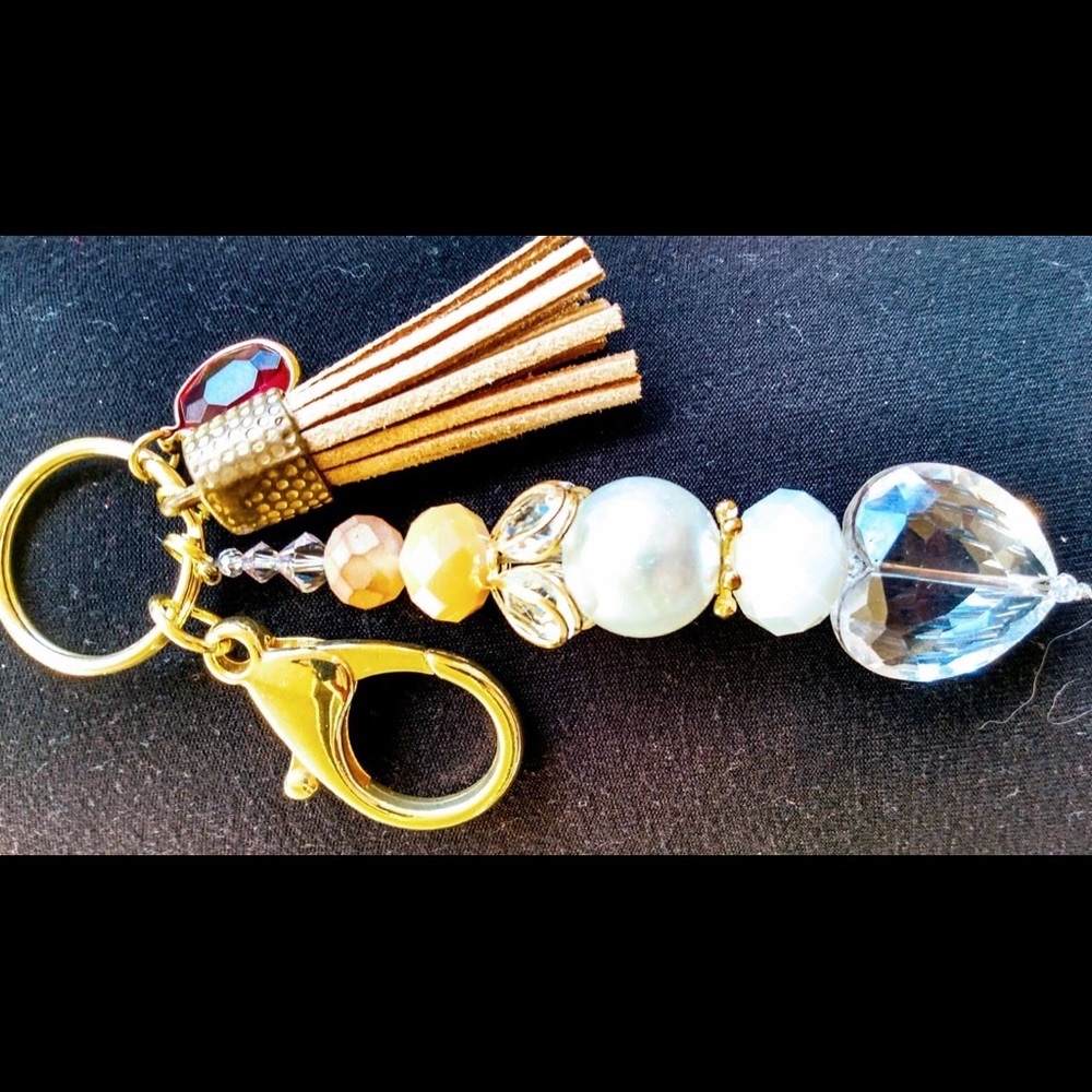 Heart Beaded Keychain/Bag Bling!